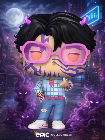 فانكو بوب! الرسوم المتحركة: Kpop Demon Hunters - نمط Saja Boys Jinu Demon (متغير المطاردة) مقتنيات من الفينيل مجمعة مع واقي الصندوق in Kuwait