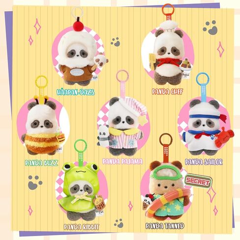 52TOYS Panda Roll Happy Weekend Series Blind Box Stuffed Animal Plush Toy with Soft and Adorable Design, 1PC Perfect for Cuddling, Display, and Unique Posing, Ideal Gift for Panda Enthusiasts in Saudi Arabia