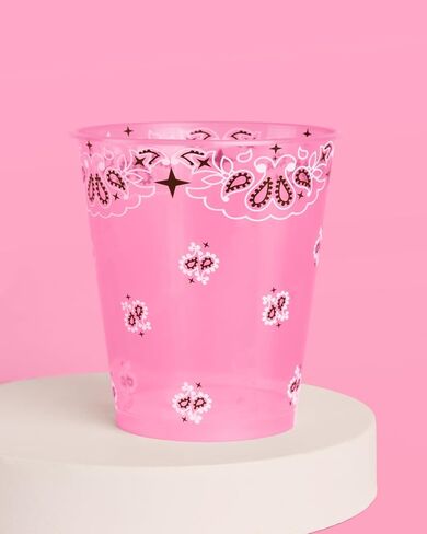 xo, Fetti Cowgirl Plastic Cups - Set of 16 | Western Party, Pink Cowgirl, Yeehaw Cups, Bandana Print, Girls Birthday, Boot Decorations in Saudi Arabia