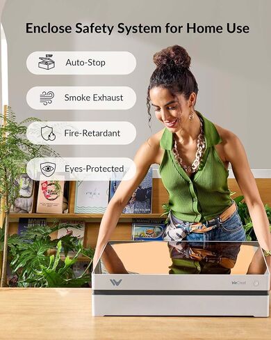 WECREAT Vista 10W Laser Engraving Machine with 9-in 1 Rotary, Smart HD Camera, Compact Diode Desktop Laser Engraver for Beginners DIY Hobbyist Wood Leather Glass Metal Jewelry Gifts Making in Saudi Arabia