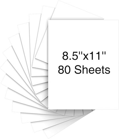 Cardstock 5 × 7 بوصة، 110 ورقة 190 جرامًا للمتر المربع ورق ثقيل الوزن من الورق الأبيض للطابعة، مثالي لدعوات الزفاف، وبطاقات DIY، والبطاقات البريدية، والصور، والفنون والحرف اليدوية in Kuwait