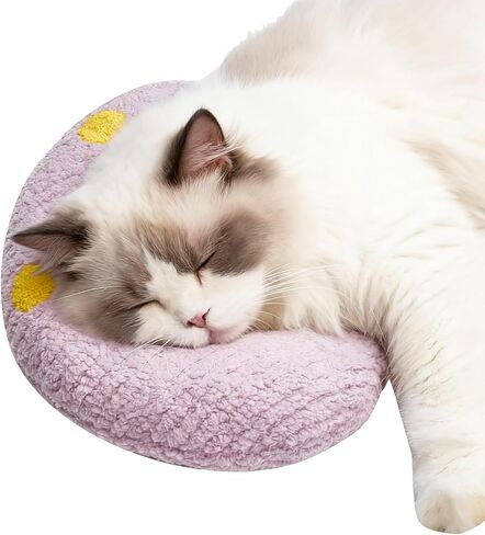 Calming Pillow for Small Medium Cats and Dogs Soft Fluffy Pet Pillow Anxiety Relief with Cute Embroidery Pattern in Saudi Arabia