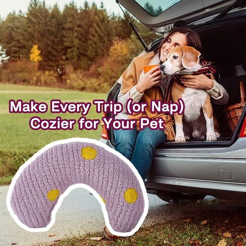 Calming Pillow for Small Medium Cats and Dogs Soft Fluffy Pet Pillow Anxiety Relief with Cute Embroidery Pattern in Saudi Arabia