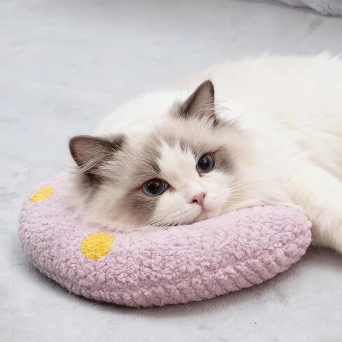 Calming Pillow for Small Medium Cats and Dogs Soft Fluffy Pet Pillow Anxiety Relief with Cute Embroidery Pattern in Saudi Arabia