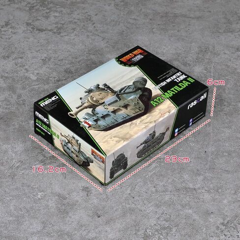 Meng wwt-014 World War Toons دبابة مشاة بريطانية A12 Matilda II أطقم منمذجة، تصميم تجميع سريع، برج قابل للتدوير in Kuwait