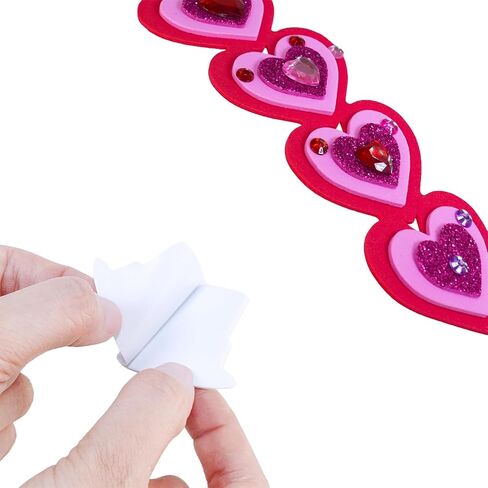 Winlyn 36 Sets Valentine's Day Decorations DIY Heart Bookmarks Valentine Craft Kits Blank Foam Heart Bookmarks Hearts Foam Stickers for Kids Classroom Activities Reading Party Favors Gift Exchange in Saudi Arabia