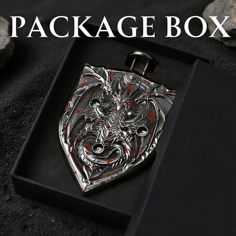 Mechanical Spinner Dice with Button-Activated Roulette Dice | 7-in-1 Shield Design Metal DND Dice Set for Tabletop RPG, D&D Gift for Gamers & DM (Dragon Emblem Shield Blood) in Saudi Arabia