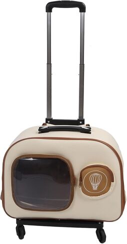 Focket Rolling Cat Carrier, Portable Carrier with Wheels for a Cat Under 12.5kg, Breathable Travel Bag for Walking for Camping Camping Flight in Saudi Arabia