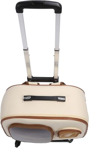 Focket Rolling Cat Carrier, Portable Carrier with Wheels for a Cat Under 12.5kg, Breathable Travel Bag for Walking for Camping Camping Flight in Saudi Arabia