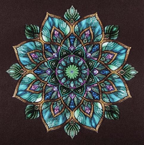 AllAboutEmbroideryUA Bead Embroidery kit Mandala AB-1001 Beaded Cross Stitch kit in Saudi Arabia