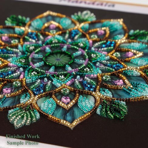 AllAboutEmbroideryUA Bead Embroidery kit Mandala AB-1001 Beaded Cross Stitch kit in Saudi Arabia