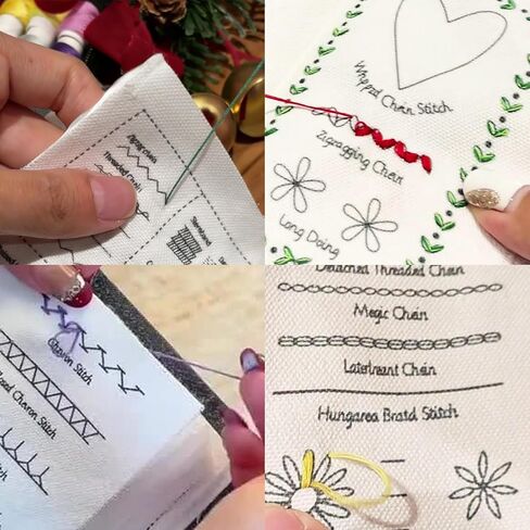 كتاب غرز التطريز SolaceShine، كتاب عدة التطريز، 2026 كتاب غرز DIY جديد مع أدوات الخياطة والبرامج التعليمية، مجموعة تدريب محمولة للمبتدئين والمتحمسين in Kuwait