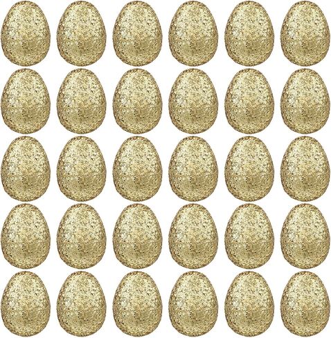 30 Pcs Glitter Easter Eggs 2.3 Inch Plastic Easter Eggs Fillable Hunt Basket Stuffer for Holiday Decor Craft Projects in Saudi Arabia