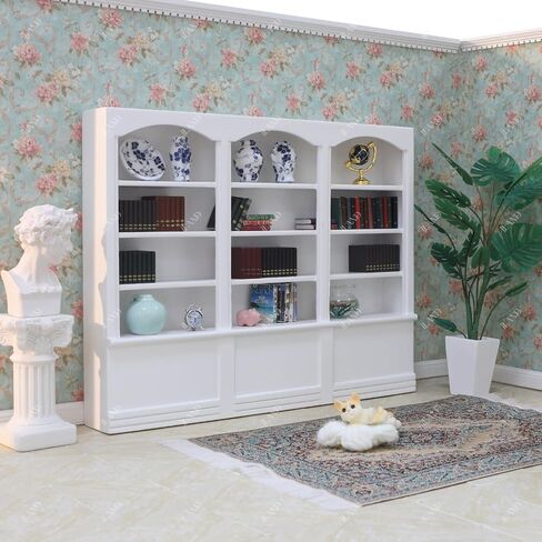 iLAND Dollhouse Bookshelf 1/12 مقياس أثاث بيت الدمى رف كتب خشبي صغير للكتب المصغرة خزانة الكتب الصغيرة 1/12 مقياس الملحقات مكتبة صغيرة بيت الدمية غرفة المعيشة رف الكتب الهدايا المصغرة in Kuwait
