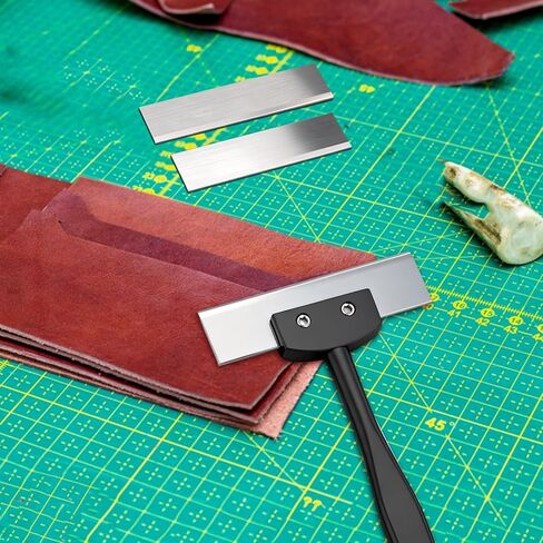 6 قطع من أدوات تقطيع الجلد، أداة قطع جلدية دقيقة مع رأس قطع قابل للاستبدال بطول 49 مم/ 57 مم/ 79 مم/ 88 مم، أداة قطع مستقيمة للأحزمة والحرف اليدوية والعمل بنفسك in Kuwait