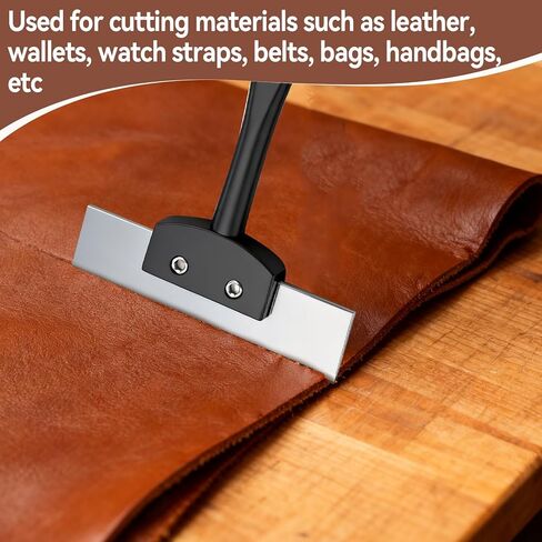 6 قطع من أدوات تقطيع الجلد، أداة قطع جلدية دقيقة مع رأس قطع قابل للاستبدال بطول 49 مم/ 57 مم/ 79 مم/ 88 مم، أداة قطع مستقيمة للأحزمة والحرف اليدوية والعمل بنفسك in Kuwait