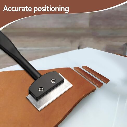 6 قطع من أدوات تقطيع الجلد، أداة قطع جلدية دقيقة مع رأس قطع قابل للاستبدال بطول 49 مم/ 57 مم/ 79 مم/ 88 مم، أداة قطع مستقيمة للأحزمة والحرف اليدوية والعمل بنفسك in Kuwait