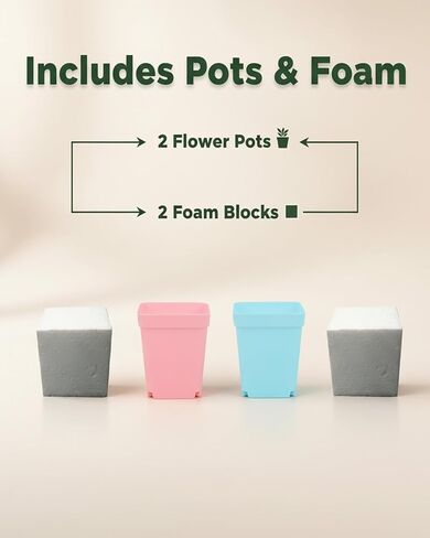 ZCYZXJY Beaded Plant Kit for Adults, Glass Beads Plant Making DIY Craft Kit with Pots & Foam, Handmade Beaded Succulent and Hanging Vine Decor, Creative Gift for Plant Lovers in Saudi Arabia