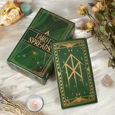 121 قطعة من بطاقات التاروت، أداة دليل سطح التارو للمبتدئين، هدية روحية (8 أنواع من تخطيطات بطاقات التارو مع التعليمات) in Kuwait