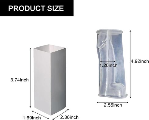 Penis Silicone Candle Molds,Novelty Men Genital Transparent Mould Tray,3D Silicone Mould,DIY Creative Candle Deco Adult Themed Parties Gifts in Kuwait