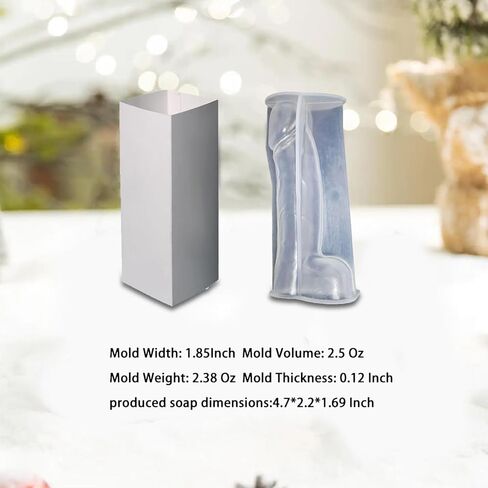 Penis Silicone Candle Molds,Novelty Men Genital Transparent Mould Tray,3D Silicone Mould,DIY Creative Candle Deco Adult Themed Parties Gifts in Kuwait