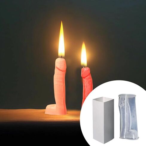 Penis Silicone Candle Molds,Novelty Men Genital Transparent Mould Tray,3D Silicone Mould,DIY Creative Candle Deco Adult Themed Parties Gifts in Kuwait
