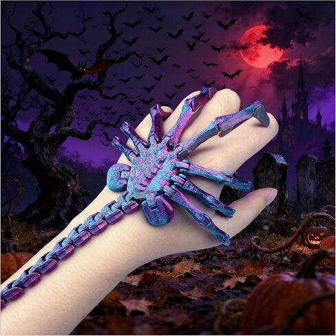 حيوانات مطبوعة ثلاثية الأبعاد - ألعاب Facehugger لديكور الهالوين، تمثال لعبة حيوانات مرنة، مفاصل متحركة، ألعاب تململ، ديكور مكتب المنزل والمكتب، هدايا عيد الميلاد وحفلات عيد الميلاد in Kuwait