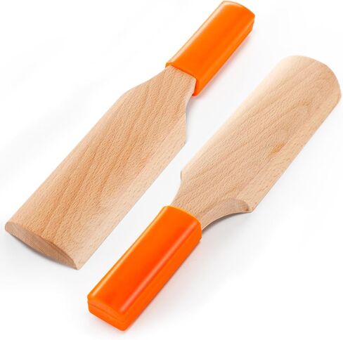 Reallnaive Wooden Clay Paddle for Pottery and Ceramics 11.18 Inch Pottery Paddle Sculpture Ceramic Art Wooden Clapper Sculpting Carving Modeling Tools with Silicone Sleeve for DIY Ceramic Art Crafts in Saudi Arabia
