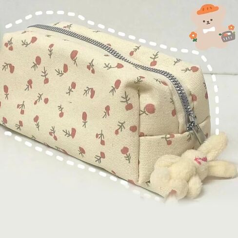 Pencil Case Large Capacity Pencil Pouch with Durable Zipper Floral Printing Pen Bag for Women & Men in Saudi Arabia