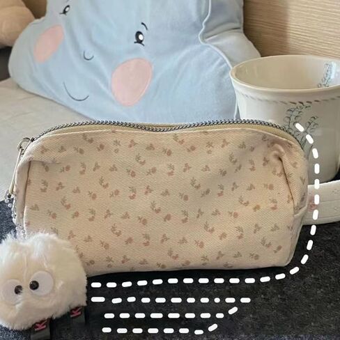 Pencil Case Large Capacity Pencil Pouch with Durable Zipper Floral Printing Pen Bag for Women & Men in Saudi Arabia