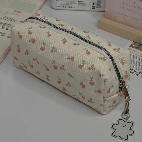 Pencil Case Large Capacity Pencil Pouch with Durable Zipper Floral Printing Pen Bag for Women & Men in Saudi Arabia
