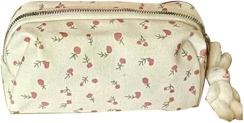 Pencil Case Large Capacity Pencil Pouch with Durable Zipper Floral Printing Pen Bag for Women & Men in Saudi Arabia