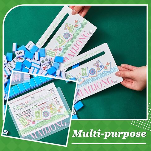 Soulchen 4 Pcs Mahjong Line Finder and Tile Mixer Shufflers 2 in 1 for Mahjong Card Guide and Shuffling, Rules Helper Reader, Plastic Mahjongs Accessories Gifts for Lovers Games Beginner Friendly in Saudi Arabia