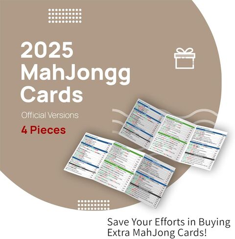 American Mahjong Set Card Game,166 Mahjong Card, Waterproof Gift Poker Game Mahjong Tile Set, Mahjong Card Official Revision Large Size (4 Pcs), 麻将 in Saudi Arabia