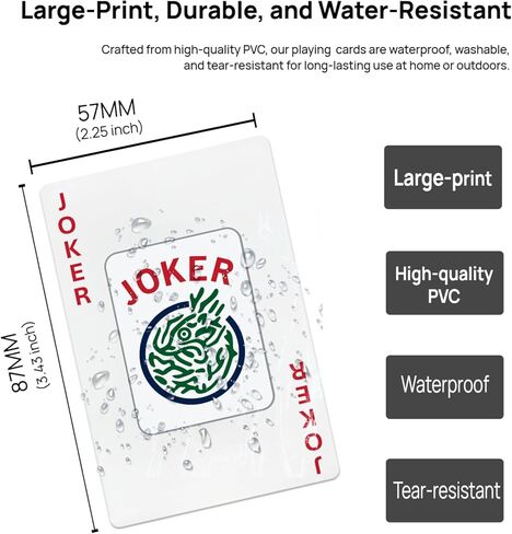 American Mahjong Set Card Game,166 Mahjong Card, Waterproof Gift Poker Game Mahjong Tile Set, Mahjong Card Official Revision Large Size (4 Pcs), 麻将 in Saudi Arabia