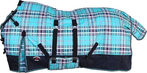 78" 1200D Turnout Waterproof Fleece Lined Medium Winter Blanket Teal 596LG in Saudi Arabia