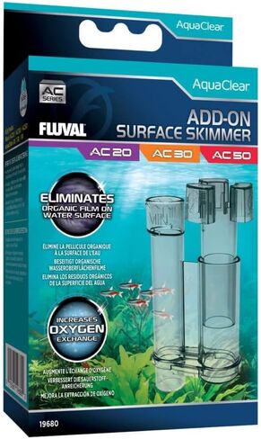 Fluval Add-On Surface Skimmer – Compatible with AC20, AC30 & AC50 Power Filters – Removes Surface Film & Organic Waste – Improves Oxygen Exchange & Water Clarity – Easy Install, Safe for Fish in Saudi Arabia