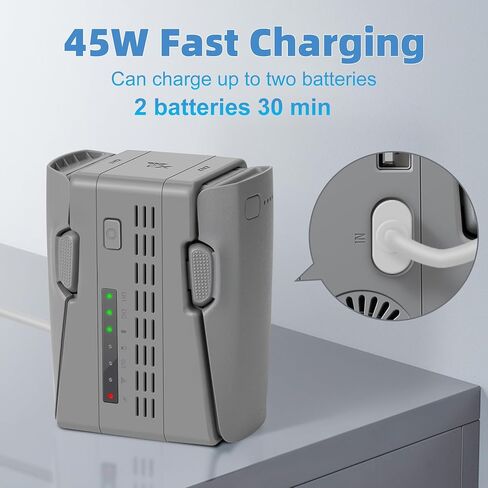 45W Battery Charger with Storage Charge for DJI Neo 2 Drone,Dual Two-Way Charging Hub,Fast Charge Two Batteries Accessories in Saudi Arabia