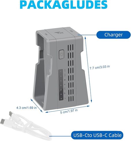45W Battery Charger with Storage Charge for DJI Neo 2 Drone,Dual Two-Way Charging Hub,Fast Charge Two Batteries Accessories in Saudi Arabia