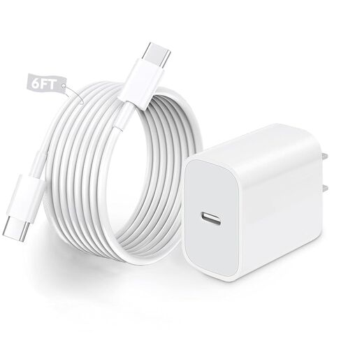 شاحن Motorola USB C-C 6.6FT 30W لهاتف Moto G 2025، Moto G Power 5G 2024، G Stylus 5G 2024، Motorola Razr+ 2023/2024، Razr 2024 023/2 2024، Edge 2022/Edge+ 2022/2023 شاحن سريع من النوع C (أبيض) in Saudi Arabia