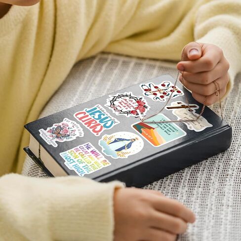 SigyoJeom 400PCS Catholic Stickers, Waterproof Bible Jesus Stickers for Kids Adults, Saint Vinyl Decals for Water Bottle Scrapbook Laptop, Catholic Gift, Virgin Mary Sacred Heart in Kuwait