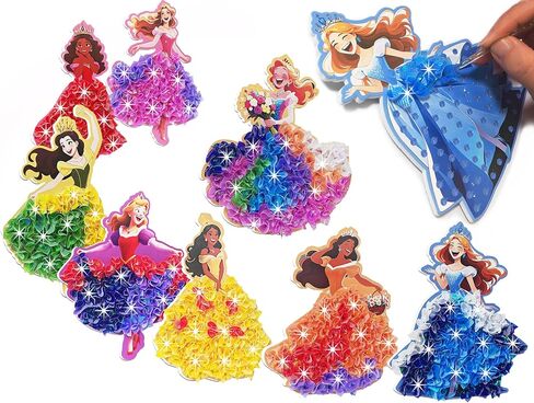 skyenchant Princess Poke in Art Kit - Magical Dress-Up Crafts, Creative Fun Activity for Girls, Best Birthday Gift for Ages 4-9 Years Old(8cpcs) (Princess-8) in Saudi Arabia