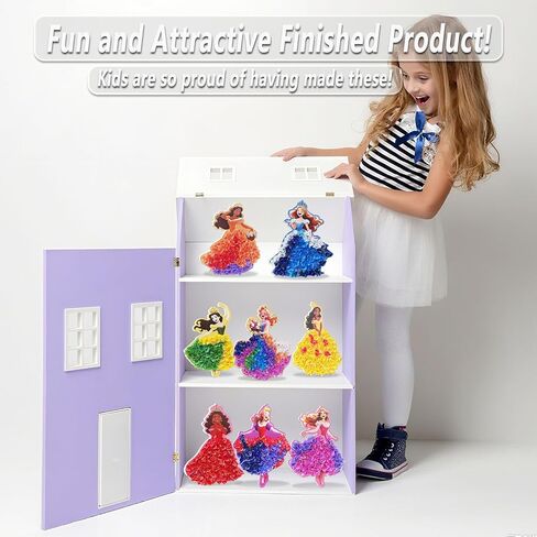 skyenchant Princess Poke in Art Kit - Magical Dress-Up Crafts, Creative Fun Activity for Girls, Best Birthday Gift for Ages 4-9 Years Old(8cpcs) (Princess-8) in Saudi Arabia