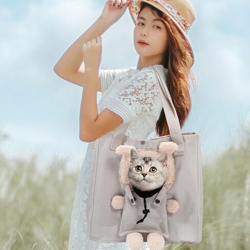 Dog Purse Carrier | Large Cute Canvas Soft Breathable Purse | Dog Carry Bag,for Travel Vet Visit Outdoor Grooming Daily Car Airplane Airport Outing Shopping Taxi Public Urban in Saudi Arabia