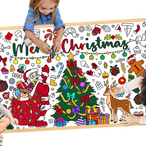 Valentine's Day Coloring Poster 30x72 inches, Happy Valentine's Day Coloring Tablecloth for Classroom Painting Activities or Home Games, February 14th Party Decorations and Valentines Coloring Banner in Saudi Arabia