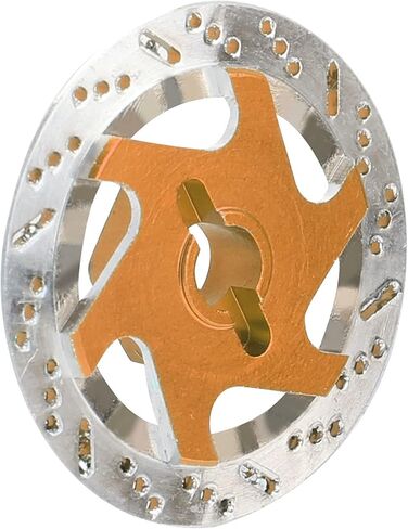 Universal 1/10 RC Car Aluminum Alloy Brake Disc Set, Metal Hex Adapter for Remote Control Car, CNC Machined, 4PCS for Sports CarSUV, AntiRust Red (Gold) in Saudi Arabia