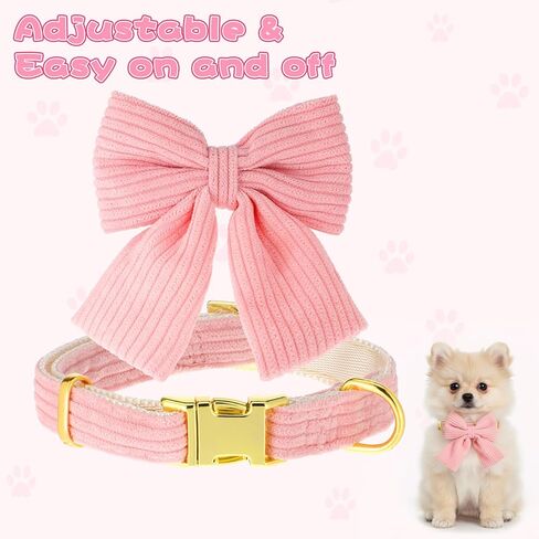 Cute Small Dog Collar Harness and Leash Set, Soft Adjustable No Choke Escape Proof Pet Harness Vest with Secure Metal Buckle, Breathable Soft Mesh Padded Dog Vest for Dogs Cats Pink Pack of 3 in Kuwait
