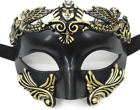 Men's masquerade black masks Venice masks are used for Halloween masks, carnival masks, and Easter parties. in Saudi Arabia