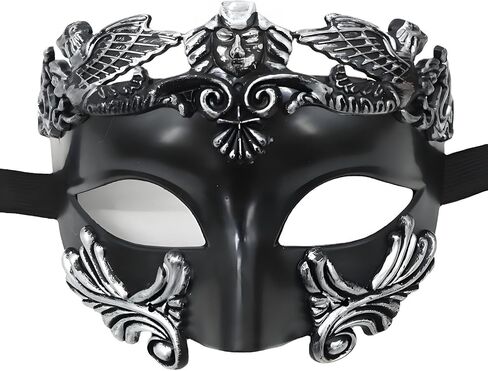 Men's masquerade black masks Venice masks are used for Halloween masks, carnival masks, and Easter parties. in Saudi Arabia