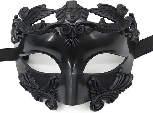 Men's masquerade black masks Venice masks are used for Halloween masks, carnival masks, and Easter parties. in Saudi Arabia